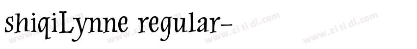 shiqiLynne regular字体转换